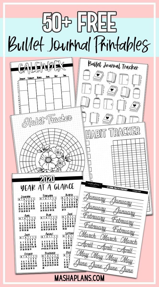 Make Your Bullet Journal Life Easier With These Printables for Bullet Journal Free Printables