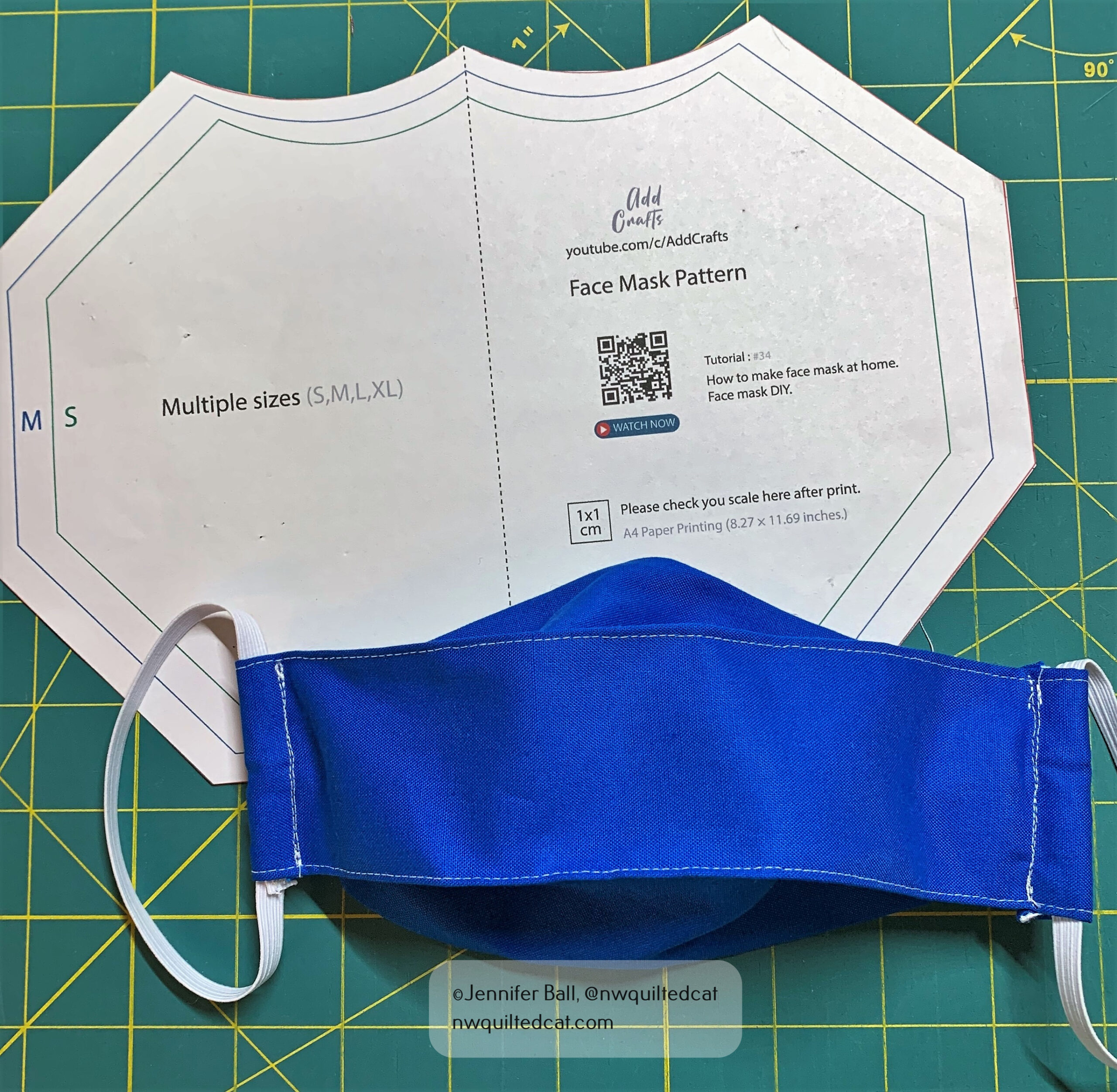 Making A 3D Style Of Face Mask | Nw Quilted Cat pertaining to Free Printable 3d Face Mask Pattern