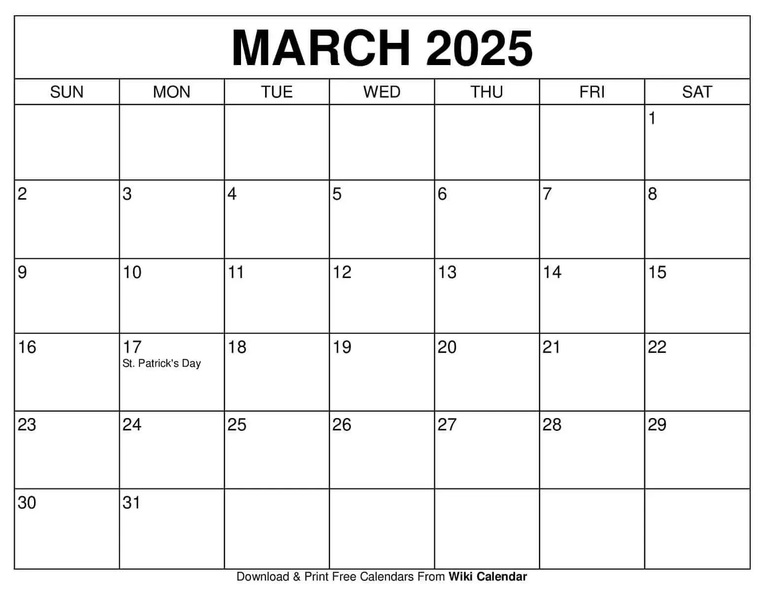 March 2025 Calendar - Printable Templates & More with regard to Free Printable March 2025