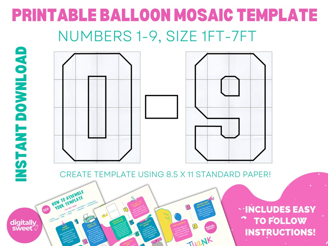 Marquee Numbers Template Large Number Template Print And Cut with Free Printable Marquee Numbers