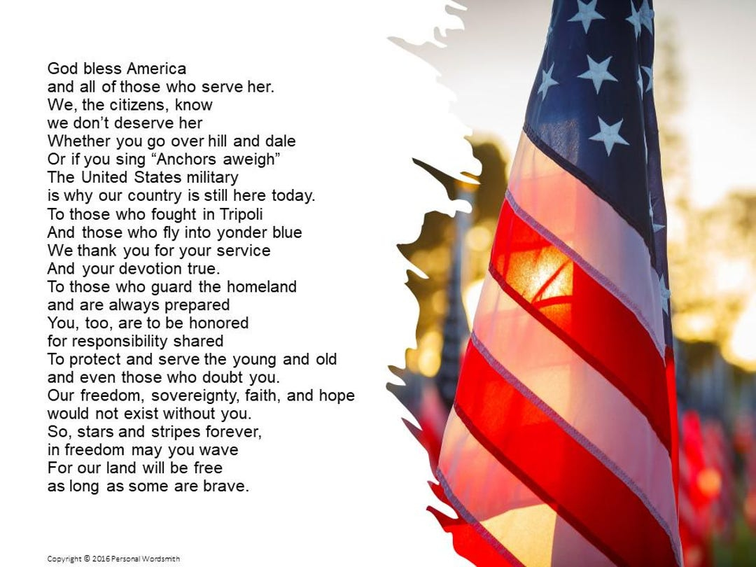 Memorial Poem For Veterans Day Digital Print, Patriotic Prayer Download, As  Long As Some Are Brave Military Tribute, Thank A Soldier Poster - Etsy within Christian Veterans Day Poems
