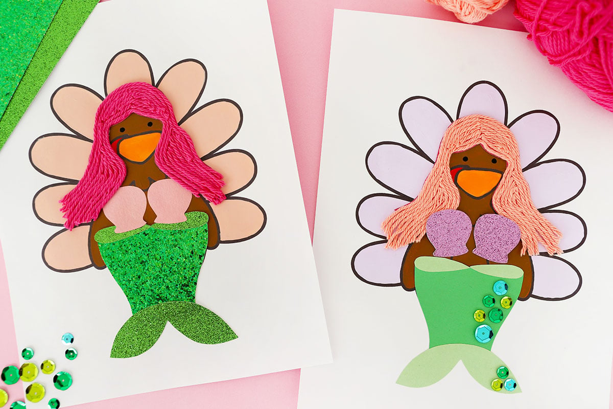 Mermaid Turkey Disguise (Free Template) - The Best Ideas For Kids in Turkey In Disguise Ariel
