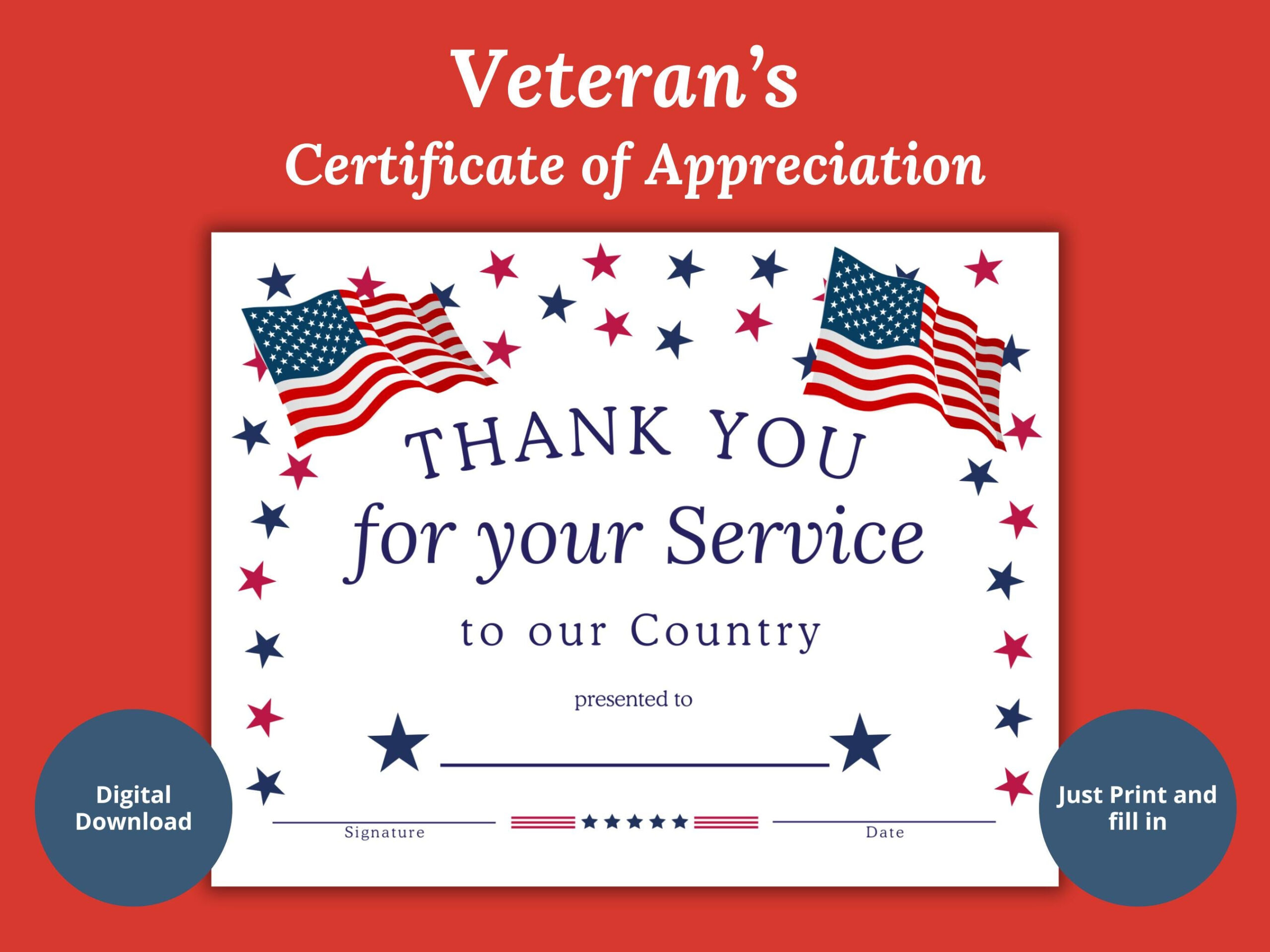 Military Certificate - Etsy Hong Kong with Veterans Day Certificate Printable American Legion