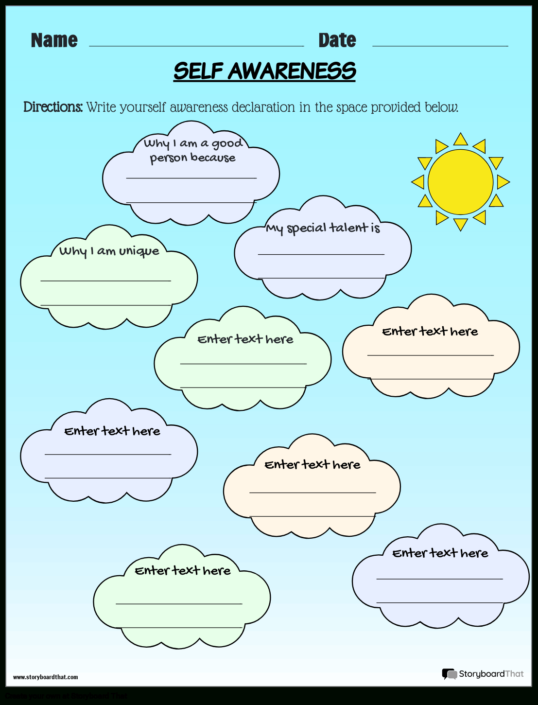 Mindfulness Worksheets — Examples &amp;amp; Ideas | Storyboardthat throughout Free Printable Mindfulness Worksheets