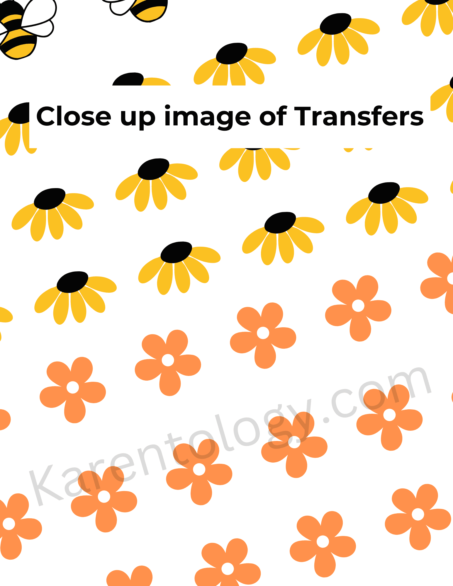Mini Bee, Daisy And Sunflower Printable Royal Icing Transfer Sheet inside Printable Free Royal Icing Transfer Templates