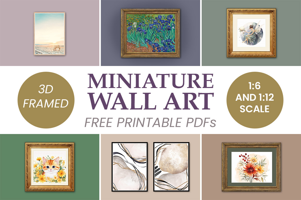 Miniature Wall Art - Free Dollhouse Printables - Suni Doll intended for Free Miniature Dollhouse Printables