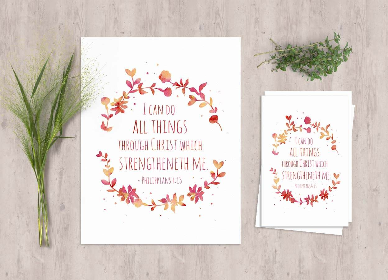 Ministering Printable Handout: I Can Do All Things Through Christ regarding I Can Do All Things Through Christ Free Printable
