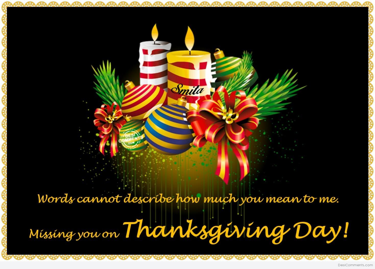 Missing You On Thanksgiving Day - Desi Comments inside Missing You At Thanksgiving Poems