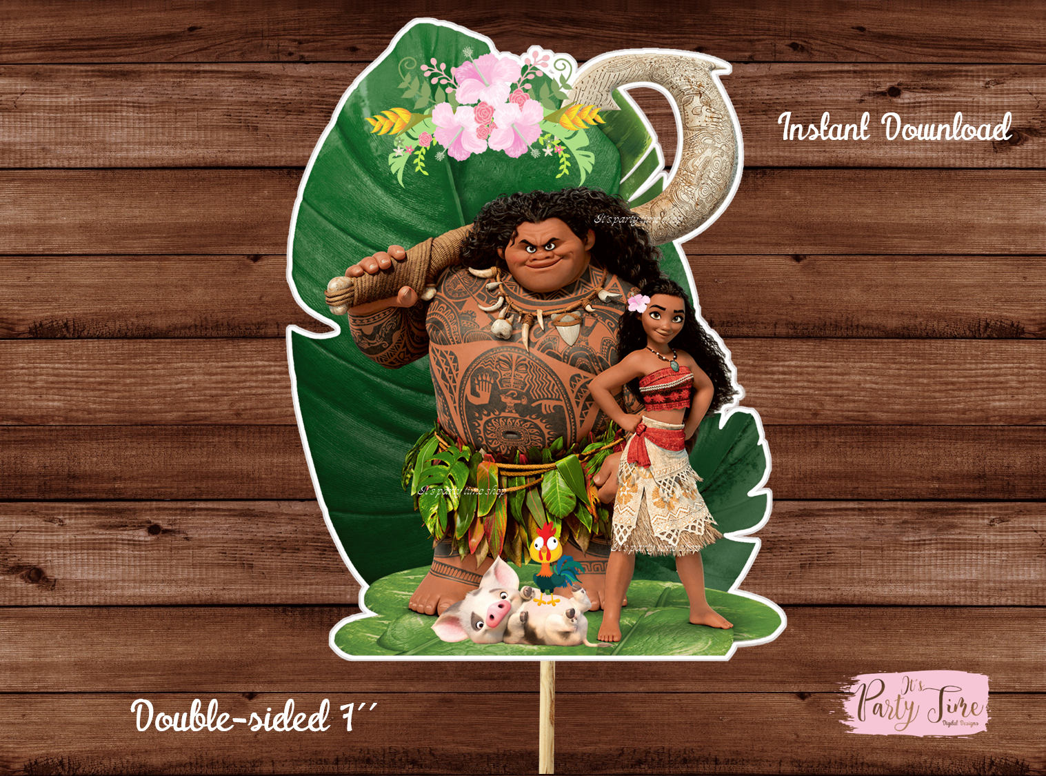 Moana Mittelstücke - Printable Moana Kuchen Topper Doppelseitig intended for Moana Printable Cake Topper