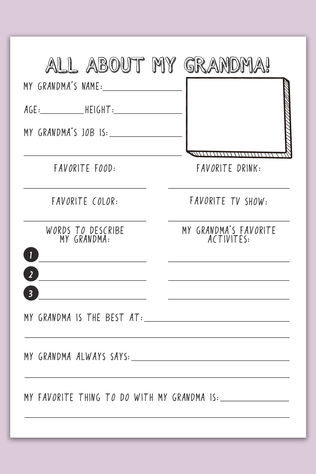 Mothers-Day-All-About-My-Mom-Printable-Grandma-Version-2 - Mom Envy pertaining to All About My Grandma Free Printable