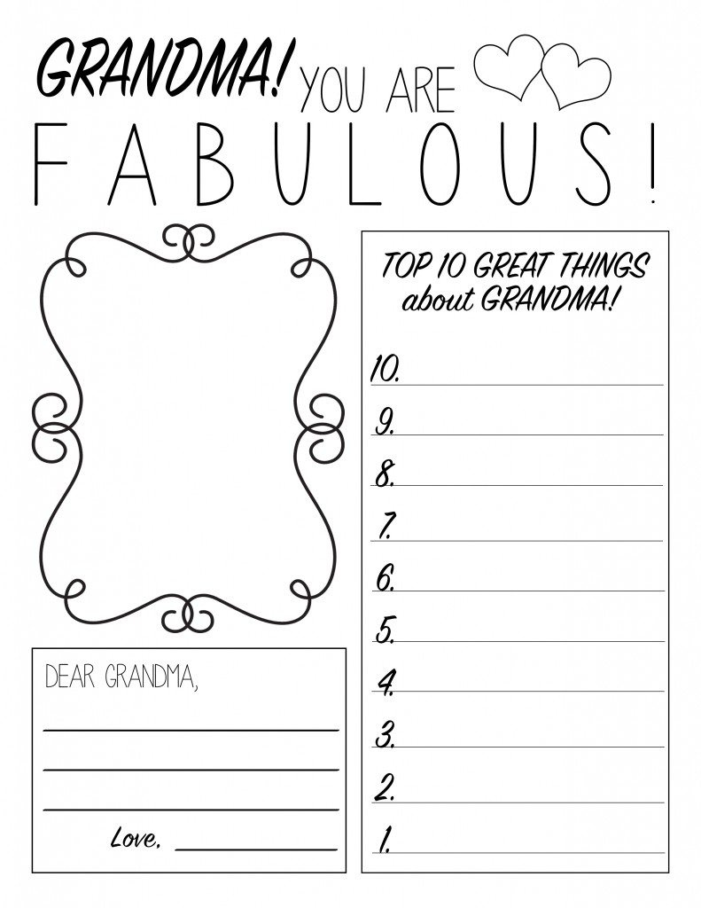 Mother&amp;#039;S Day Printable Worksheet | All Things Thrifty for Mother&amp;amp;#039;s Day Printable For Grandma