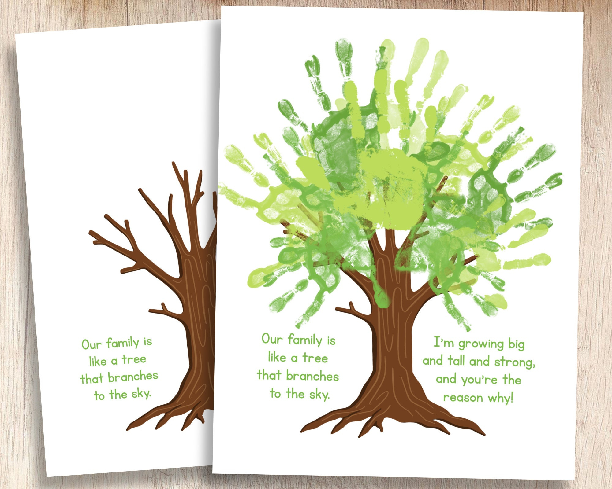 Mother&amp;#039;S / Father&amp;#039;S Day Tree Printable | Kids&amp;#039; Handprint Keepsake throughout Father&amp;amp;#039;s Day Handprint Tree Free Printable