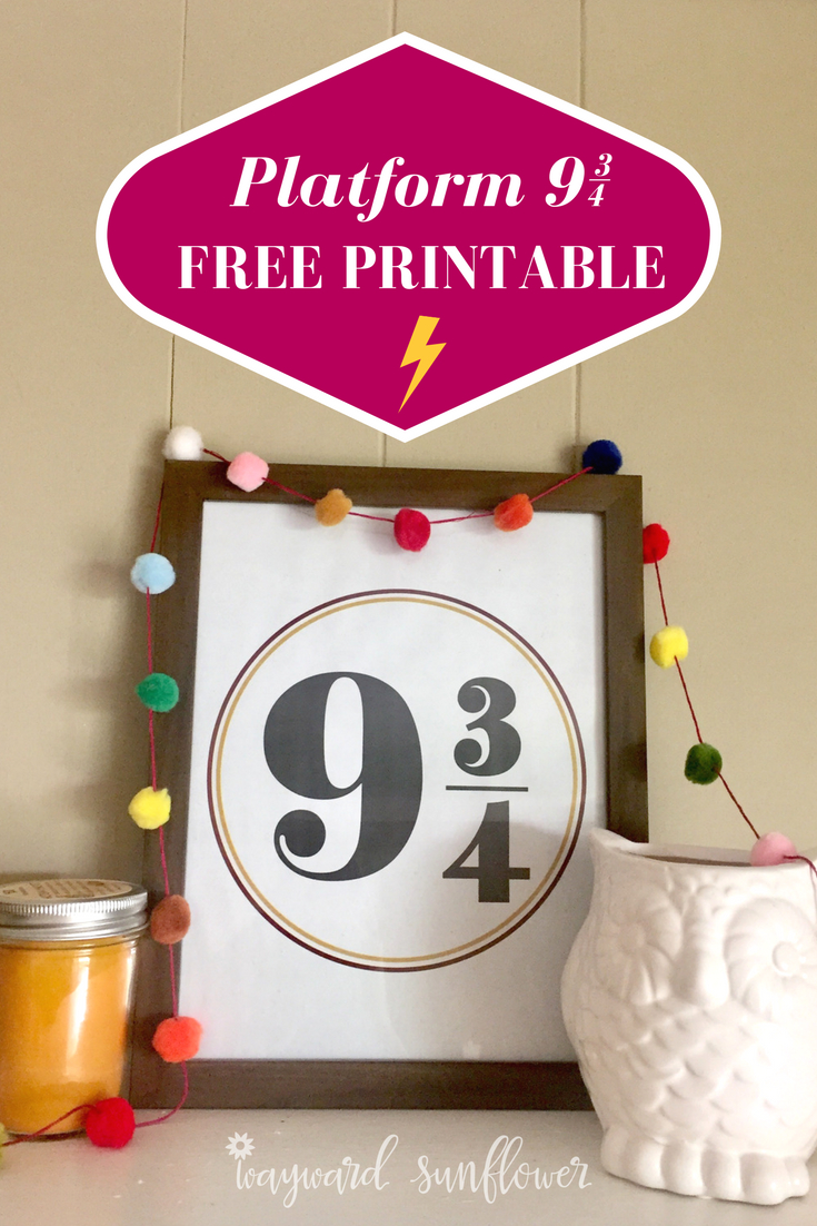 Muggles In Diagon Alley + Free &amp;#039;Platform 9 3/4&amp;#039; Printable in 9 3 4 Sign Printable