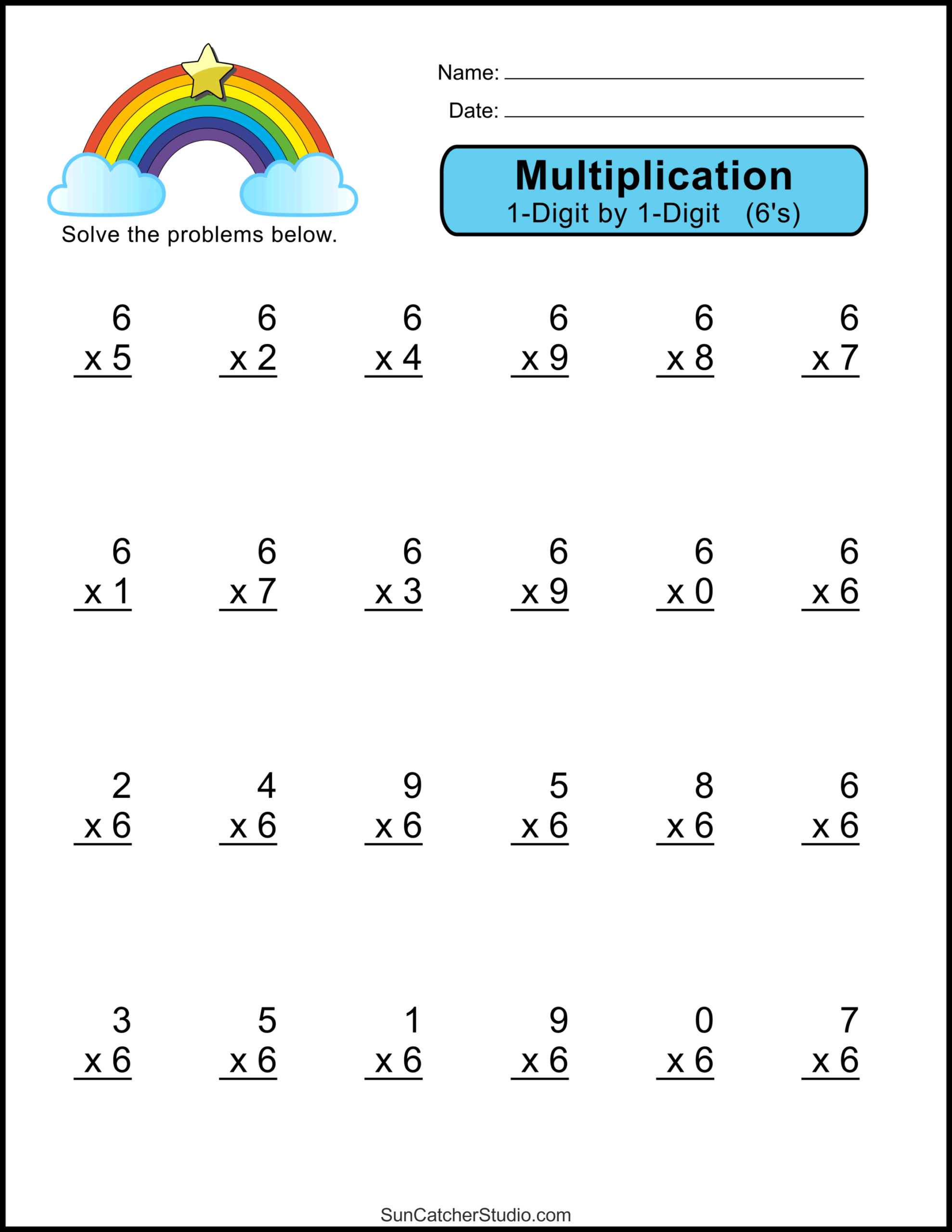 Multiplication Worksheets: (One-Digit Math Drills) – Free regarding Free Printable Multiplication Worksheets