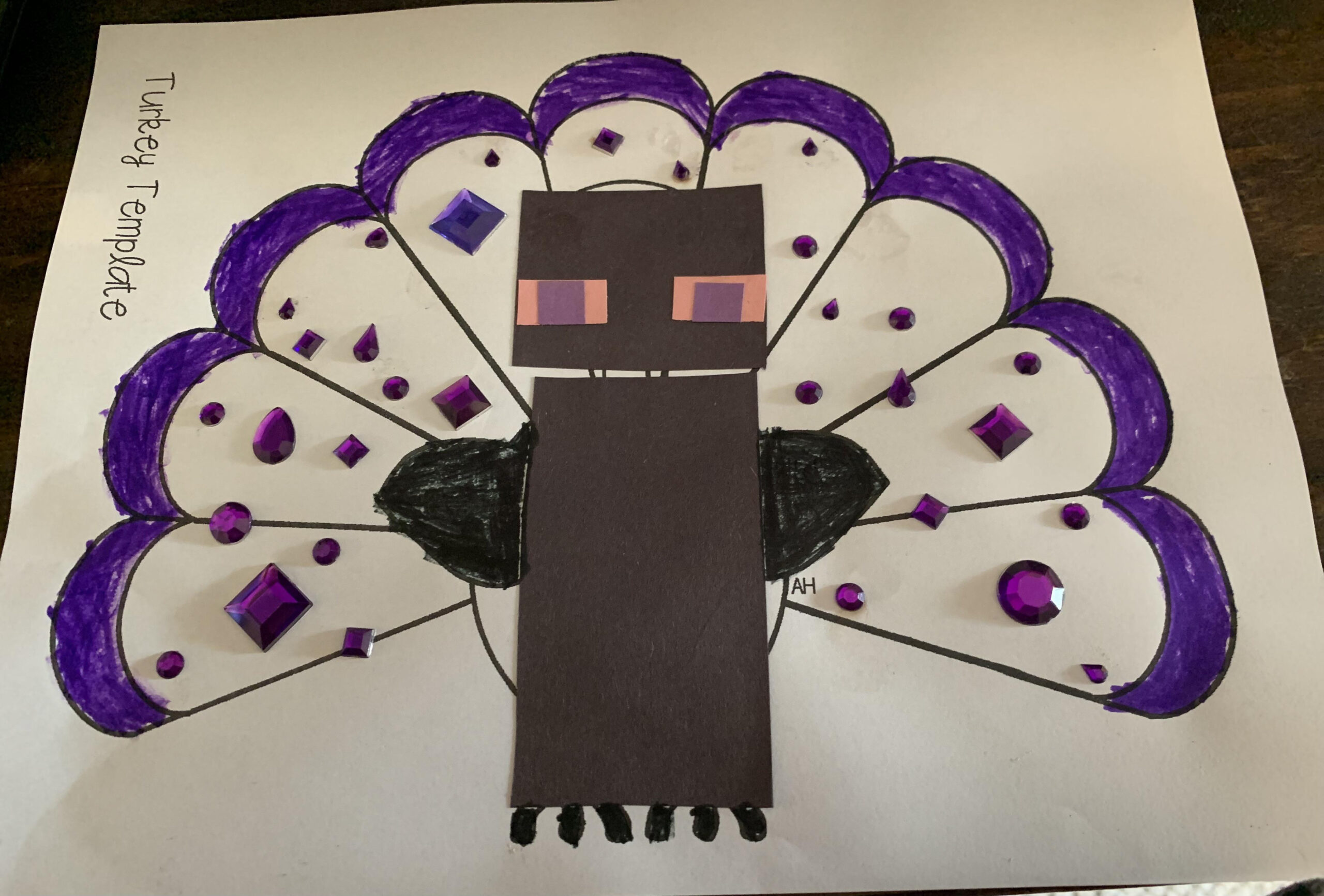 My 1St Grader Had To Disguise A Turkey For A School Project. We'Re in Turkey In Disguise Minecraft