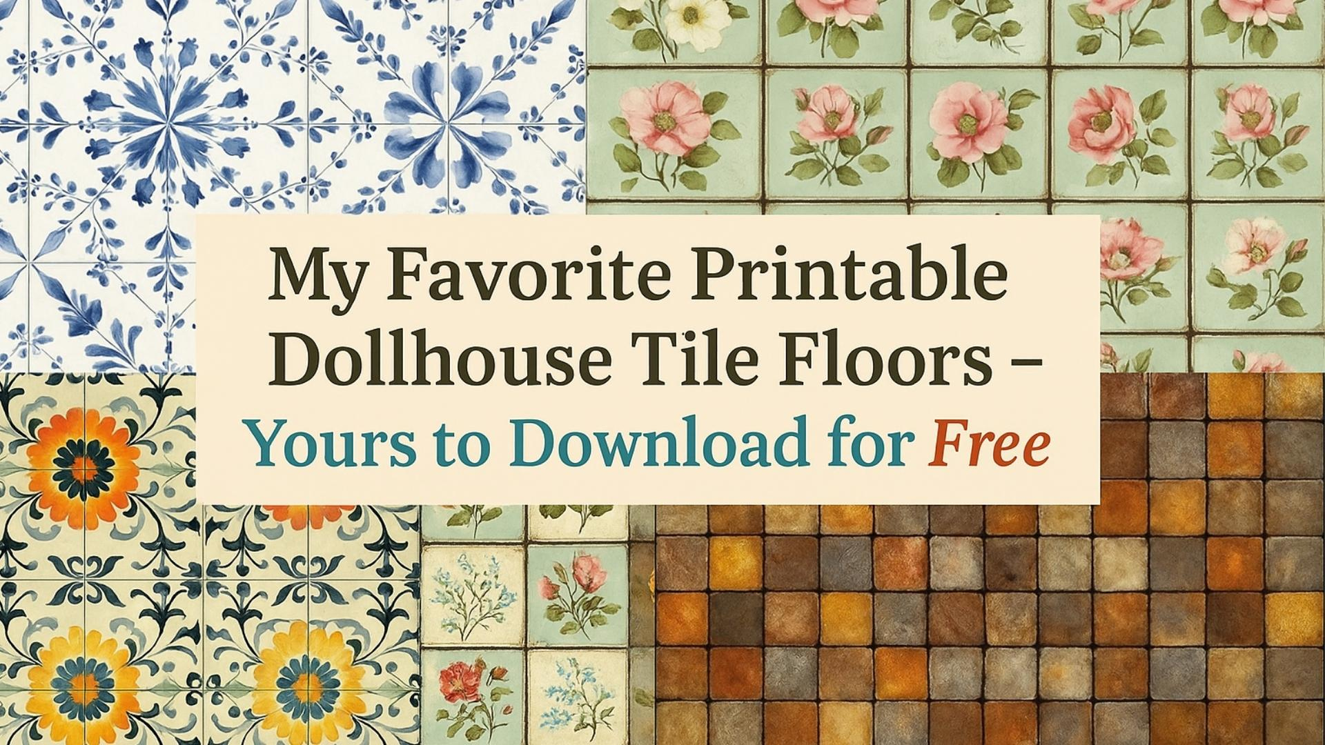 My Favorite Printable Dollhouse Tile Floors – Yours To Download within Free Printable Dollhouse Flooring