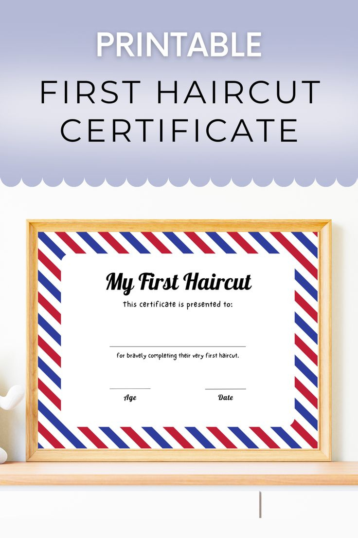 My First Haircut Certificate Printable First Haircut Keepsake pertaining to Free Printable First Haircut Certificate