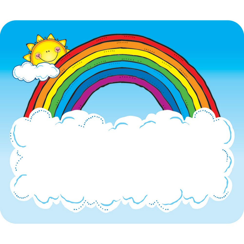 Name Tags Sun N Rainbow - Dj-650005 | Carson Dellosa | Teacher inside Rainbow Name Tags Free Printable