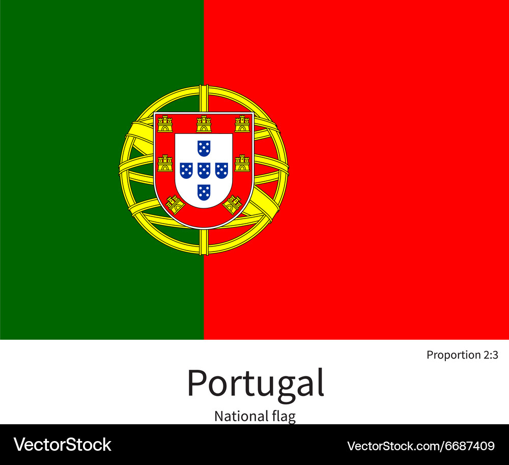 Nationale Flagge Von Portugal Mit Korrekten Anteilen regarding Printable Flag Of Portugal