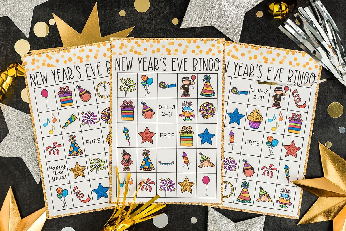 New Years Bingo (Free Printable) - The Best Ideas For Kids for New Years Eve Bingo Cards