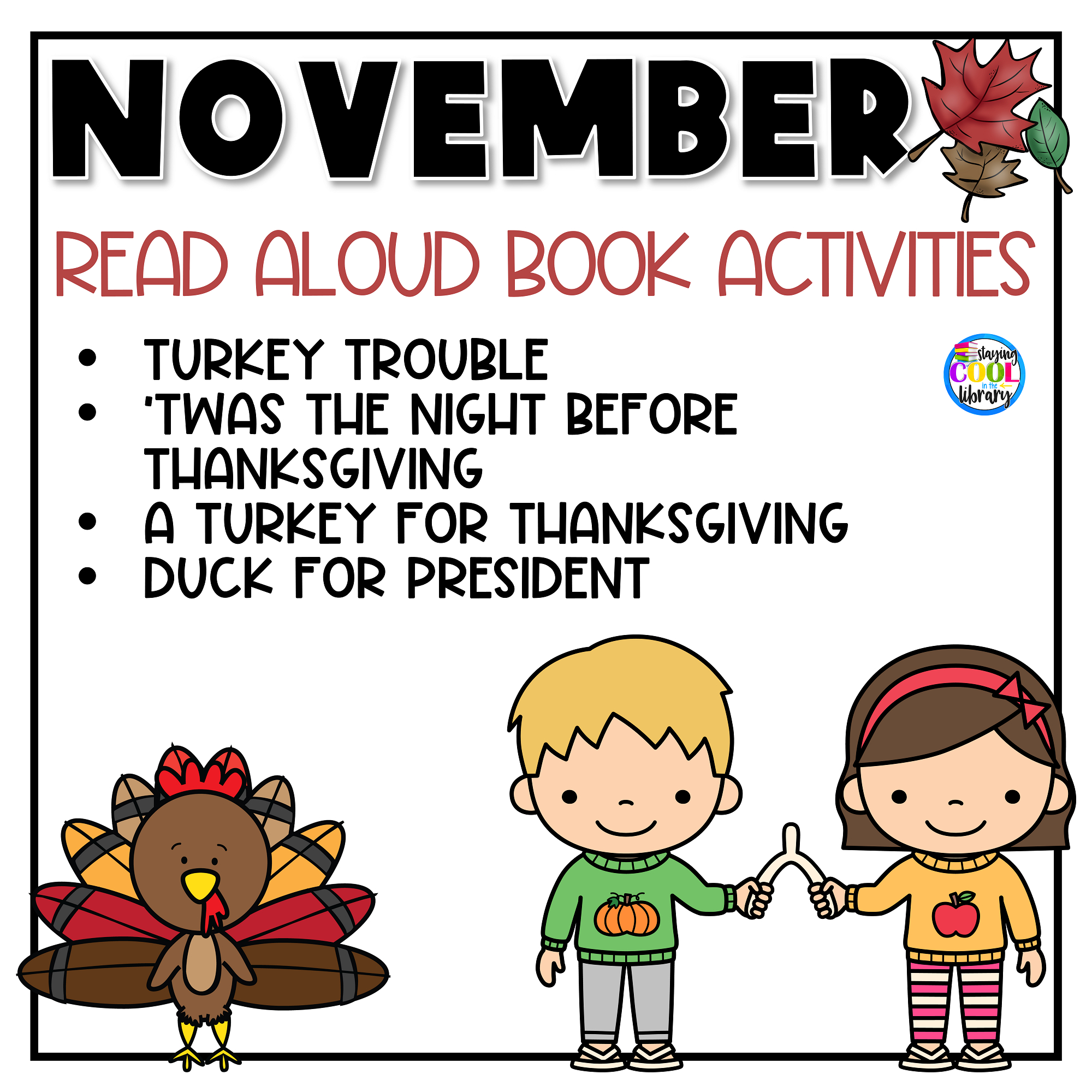 November Read Aloud Picture Book Activites Printables - Staying throughout Thanksgiving Children&amp;#039;S Books Printable