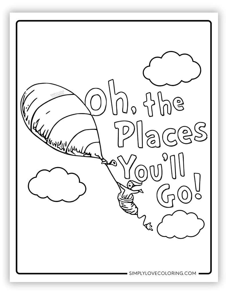 Oh, The Places You&amp;#039;Ll Go Coloring Pages (Free Pdf Printables intended for Oh the Places You Ll Go Printables