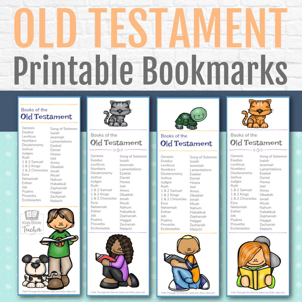 Old Testament Bible Bookmarks - Kids Bible Teacher with Free Printable Books of the Bible Bookmark
