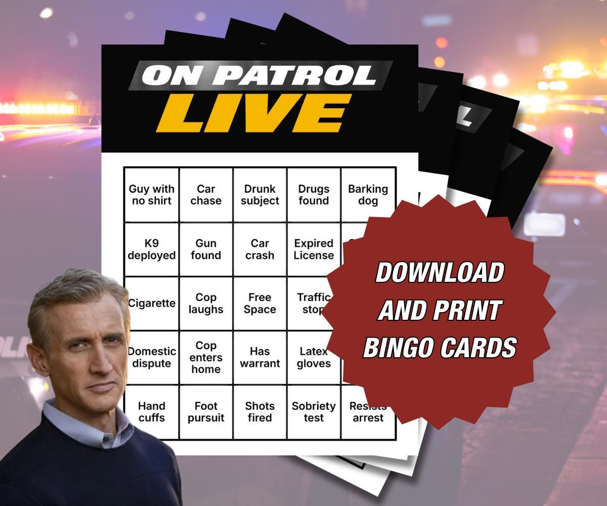 On Patrol Live Bingo: Watch Party Game (Digital Download) - Etsy inside On Patrol Live Bingo Card Generator