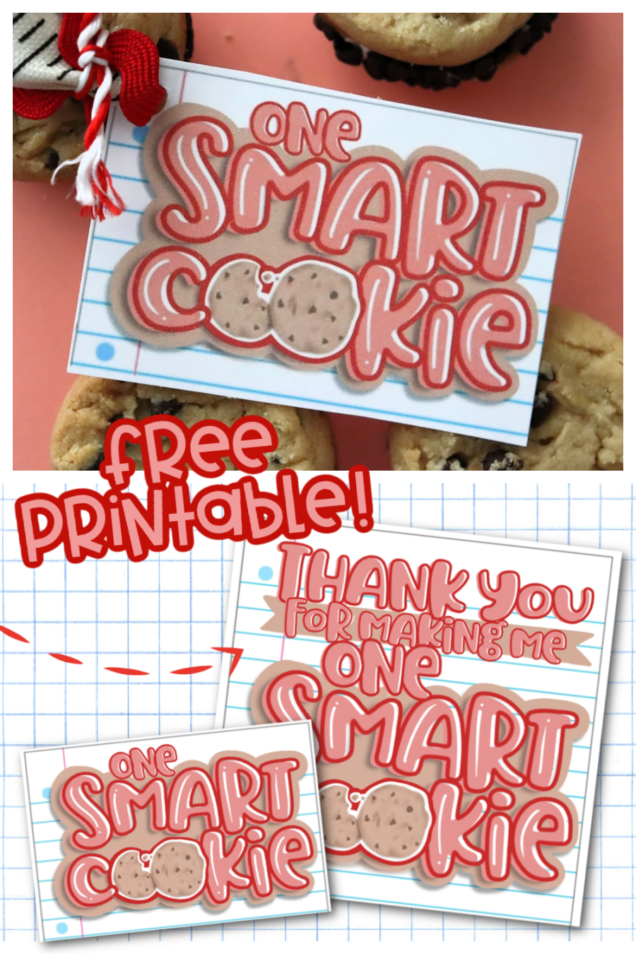 One Smart Cookie Tag Printable - A Girl And A Glue Gun for Thanks To You I am One Smart Cookie Free Printable