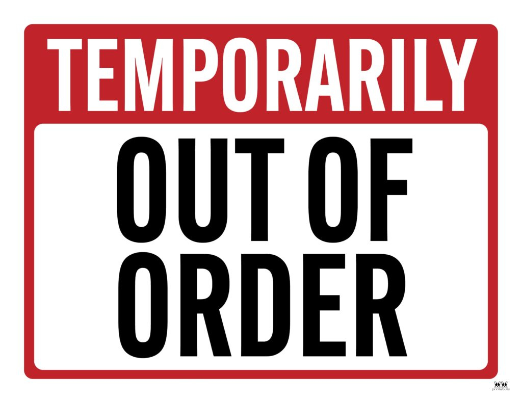 Out Of Order Signs - 25 Free Printable Signs | Printabulls in Bathroom Out Of Order Sign Printable