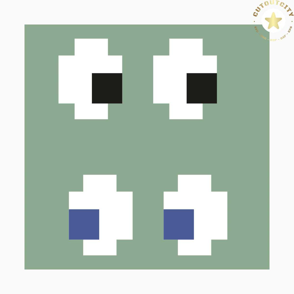 Pac Man Ghost Eyes Svg, Trending Svg, Pac Man Ghost Eyes Svg in Pac Man Ghost Eyes Template Printable