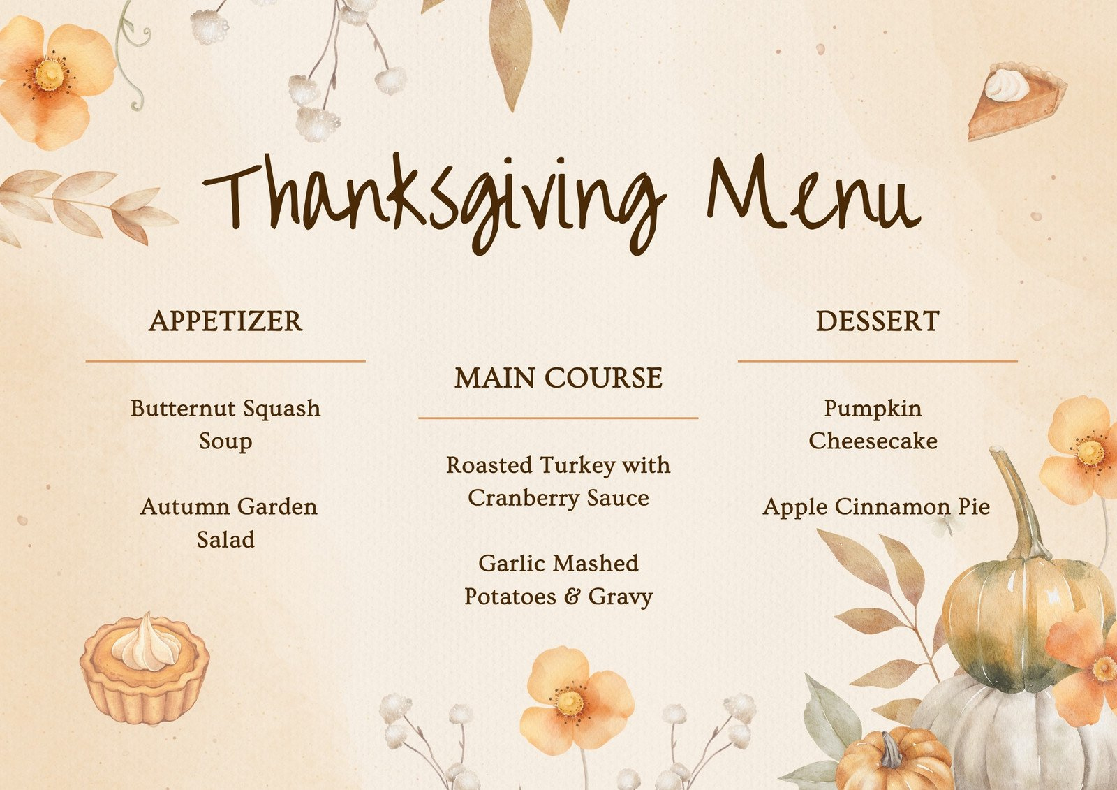 Page 3 - Free Printable, Customizable Thanksgiving Menu Templates regarding Free Printable Thanksgiving Menu Template Word