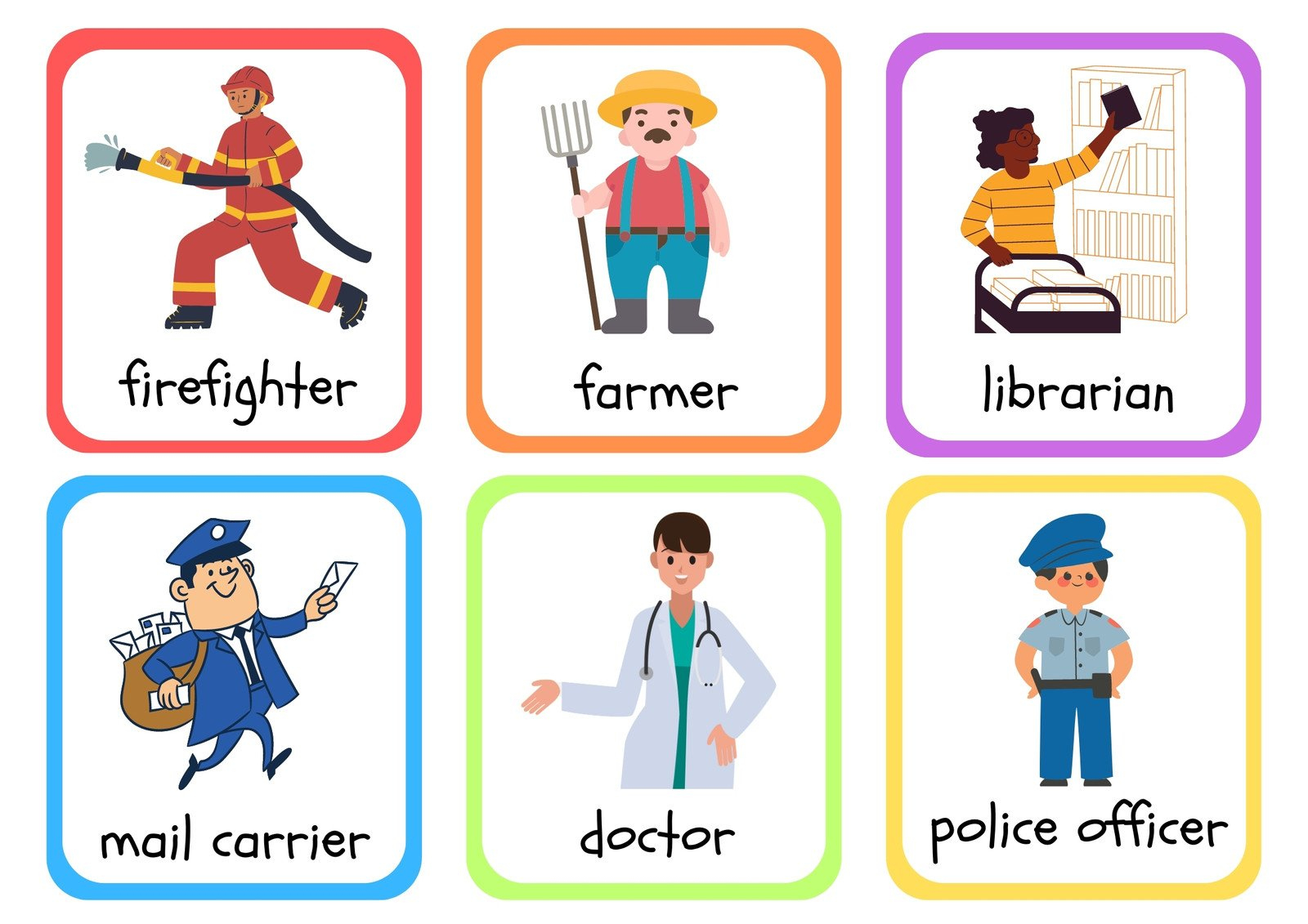 Page 3 - Free Printable Flashcard Templates You Can Customize throughout Free Printable Community Helpers Flashcards