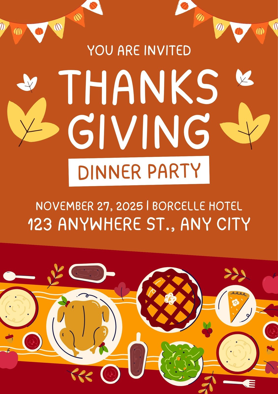 Page 5 - Free Custom Printable Thanksgiving Poster Templates | Canva with Free Printable Thanksgiving Posters