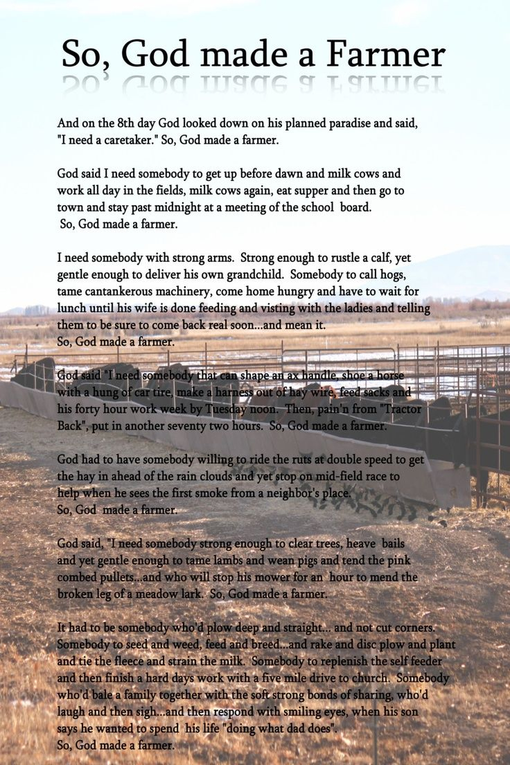 Paul Harvey So, God Made A Farmer Plaque throughout So God Made A Farmer Printable Poem