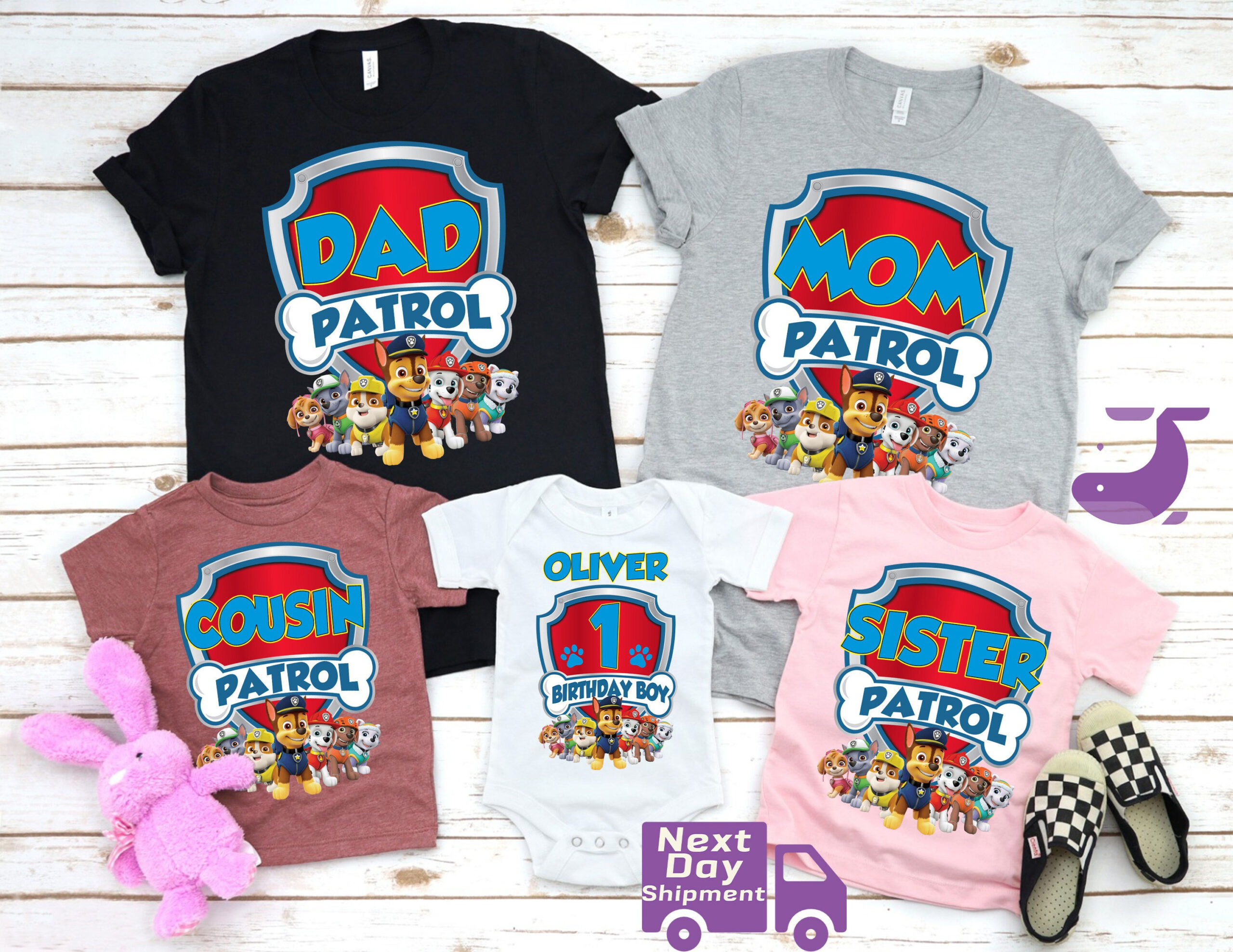 Paw Patrol Birthday Shirt Design - Etsy with regard to Printable Paw Patrol Birthday Shirt Template