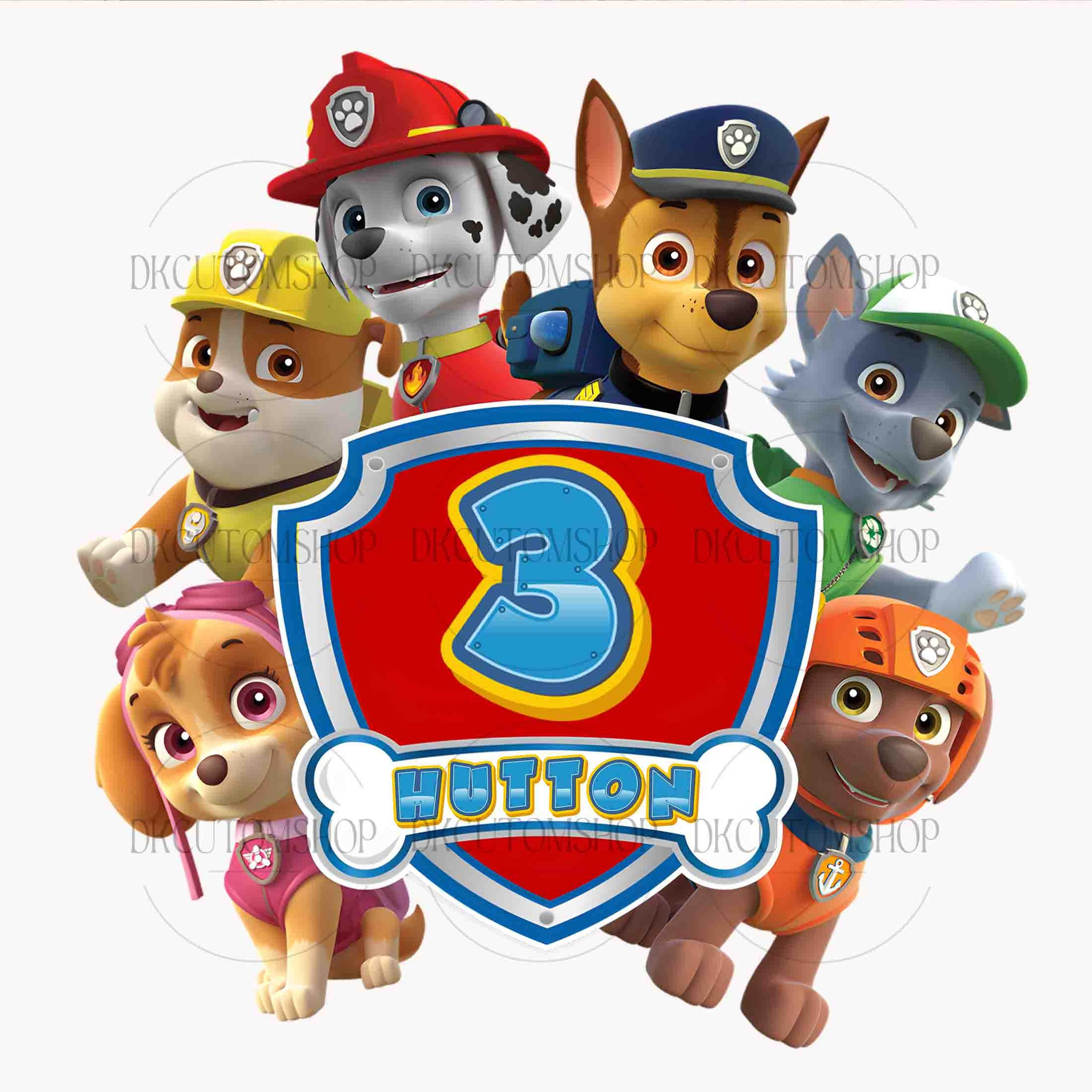 Paw Patrol Birthday Shirt Rubble - Etsy.de inside Printable Paw Patrol Birthday Shirt Template