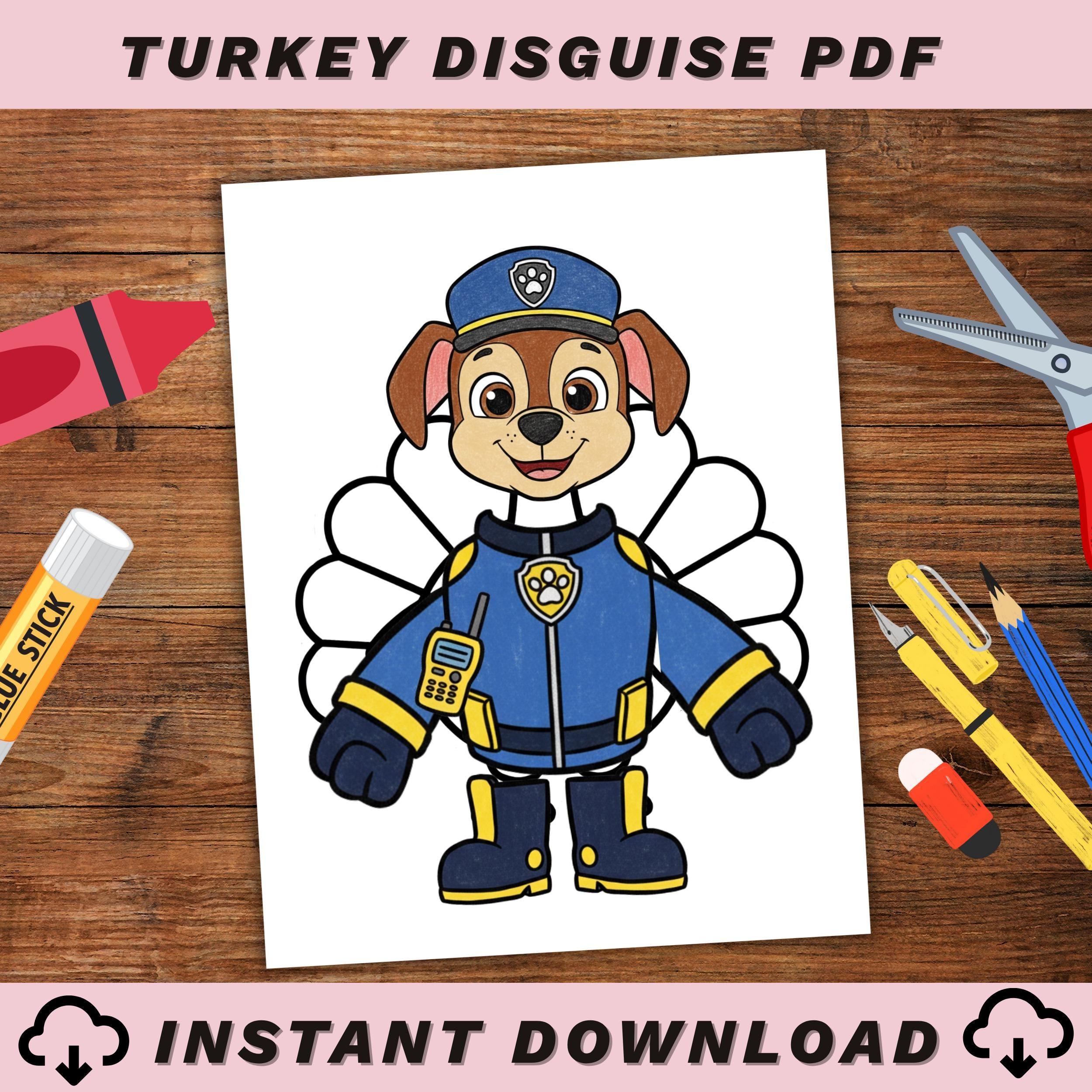 Paw Patrol Disguise - Etsy Australia with regard to Paw Patrol Turkey In Disguise
