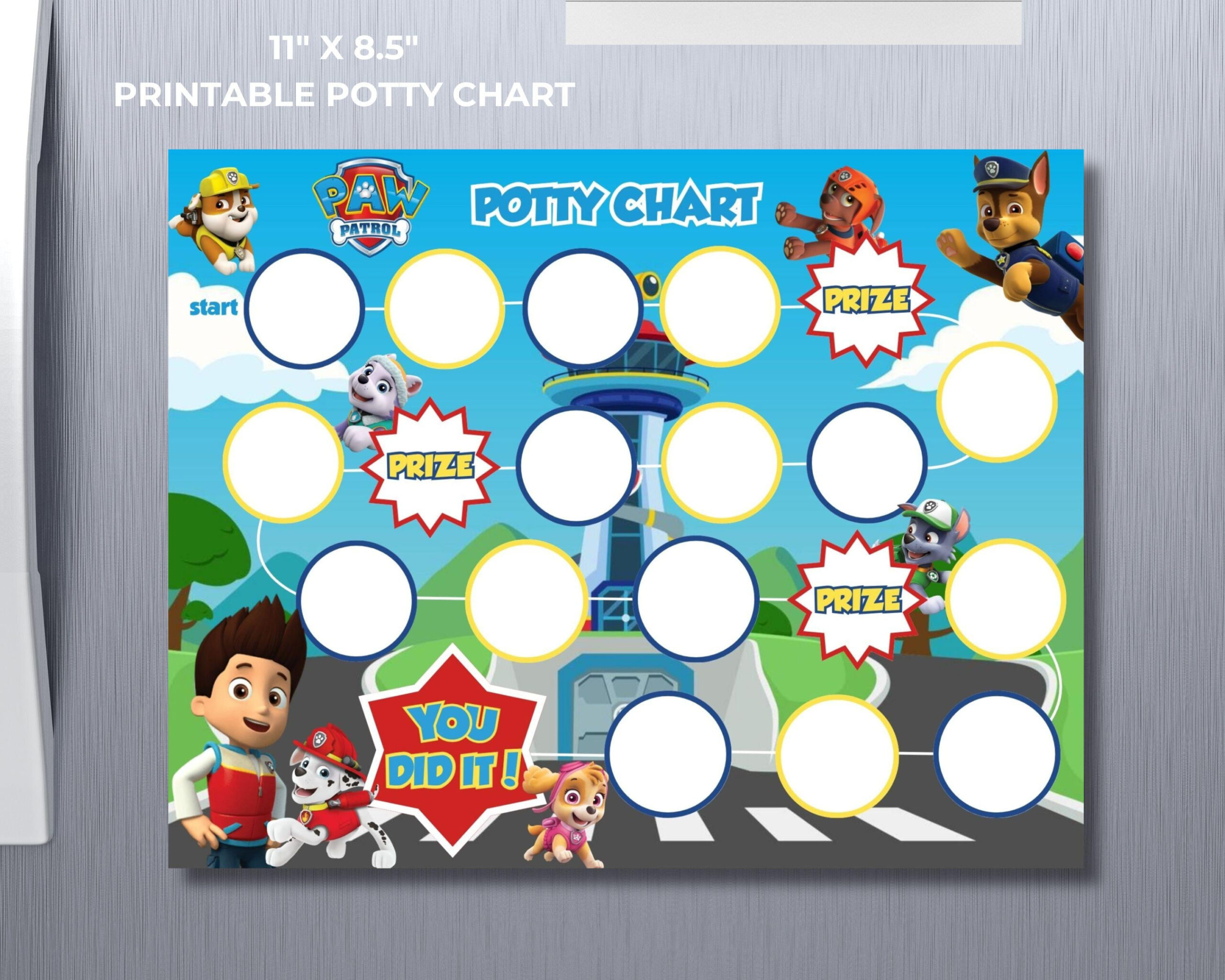 Paw Patrol Potty Training Chart Set: Stickers & Certificate (Pdf within Paw Patrol Potty Chart Free Printable