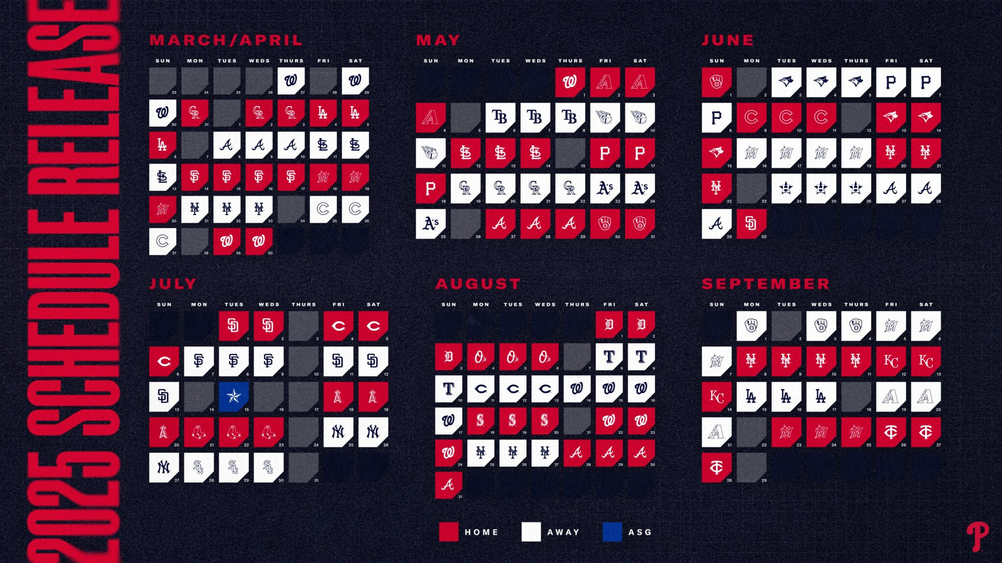 Phillies Release 2025 Schedule - Crossing Broad for Phillies Schedule 2025 Printable Free