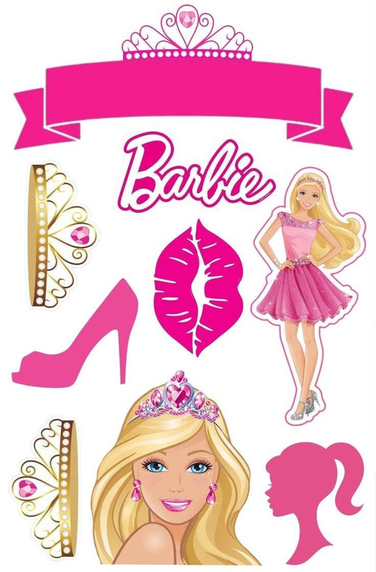Pinmarie On Anniversaire De Barbie | Barbie Cake, Barbie Cake throughout Barbie Cupcake Toppers Printable