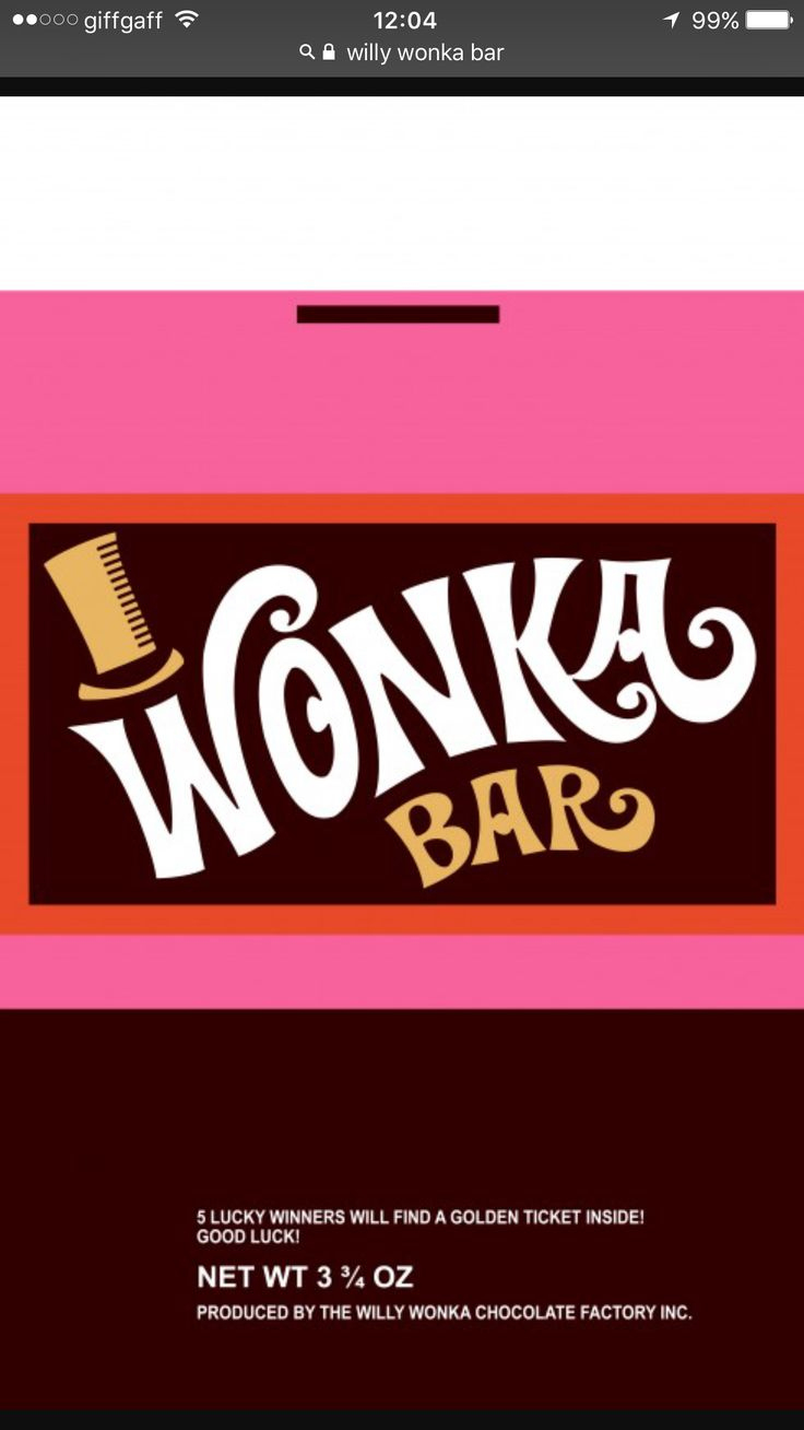 Pinpip Davies On School | Wonka Chocolate, Chocolate Bar pertaining to Printable Free Wonka Chocolate Bar Wrapper Printable