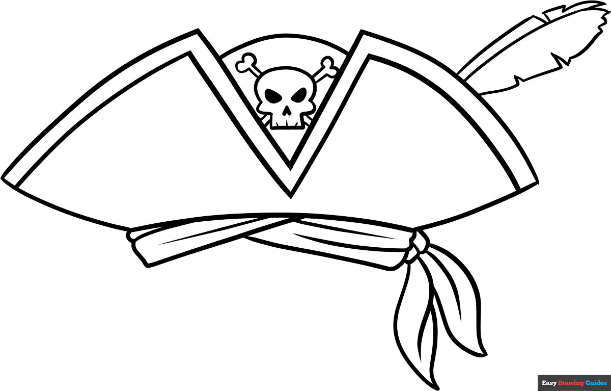 Pirate Hat Coloring Page | Easy Drawing Guides pertaining to Pirate Hat Pattern Printable