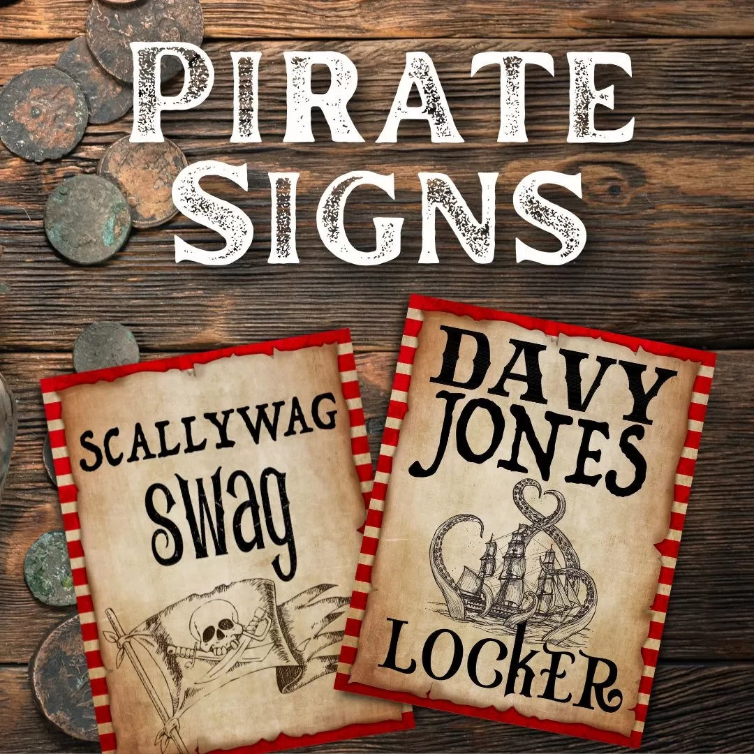 Pirate Party Signs - Lock Paper Escape in Free Printable Pirate Signs Printable