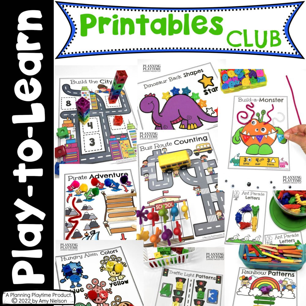 Play To Learn Printables Club Membership - Planning Playtime intended for Planning Playtime Free Printables