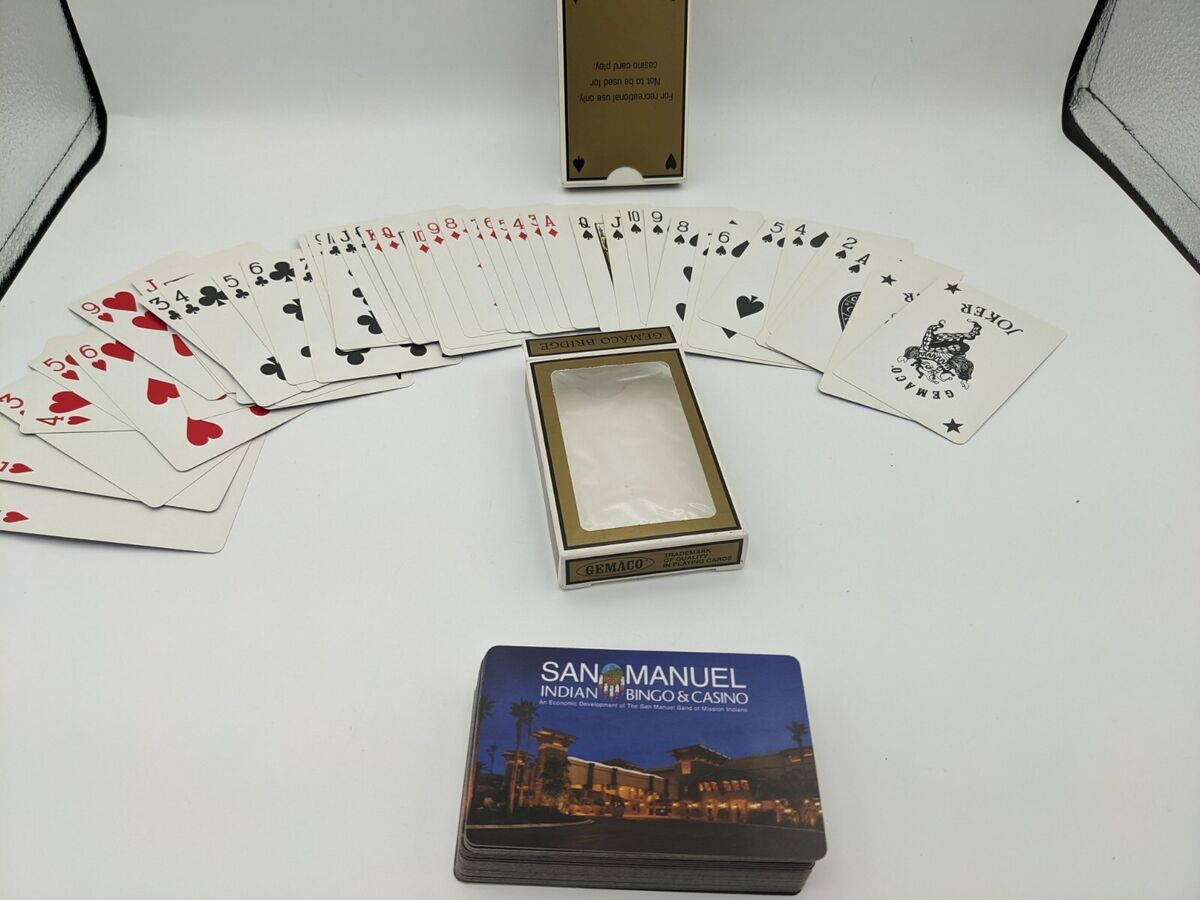 Playing Cards Casino Souvenir X 2 San Manuel Indian Bingo & Casino pertaining to San Manuel Indian Bingo And Casinofour Card Poker