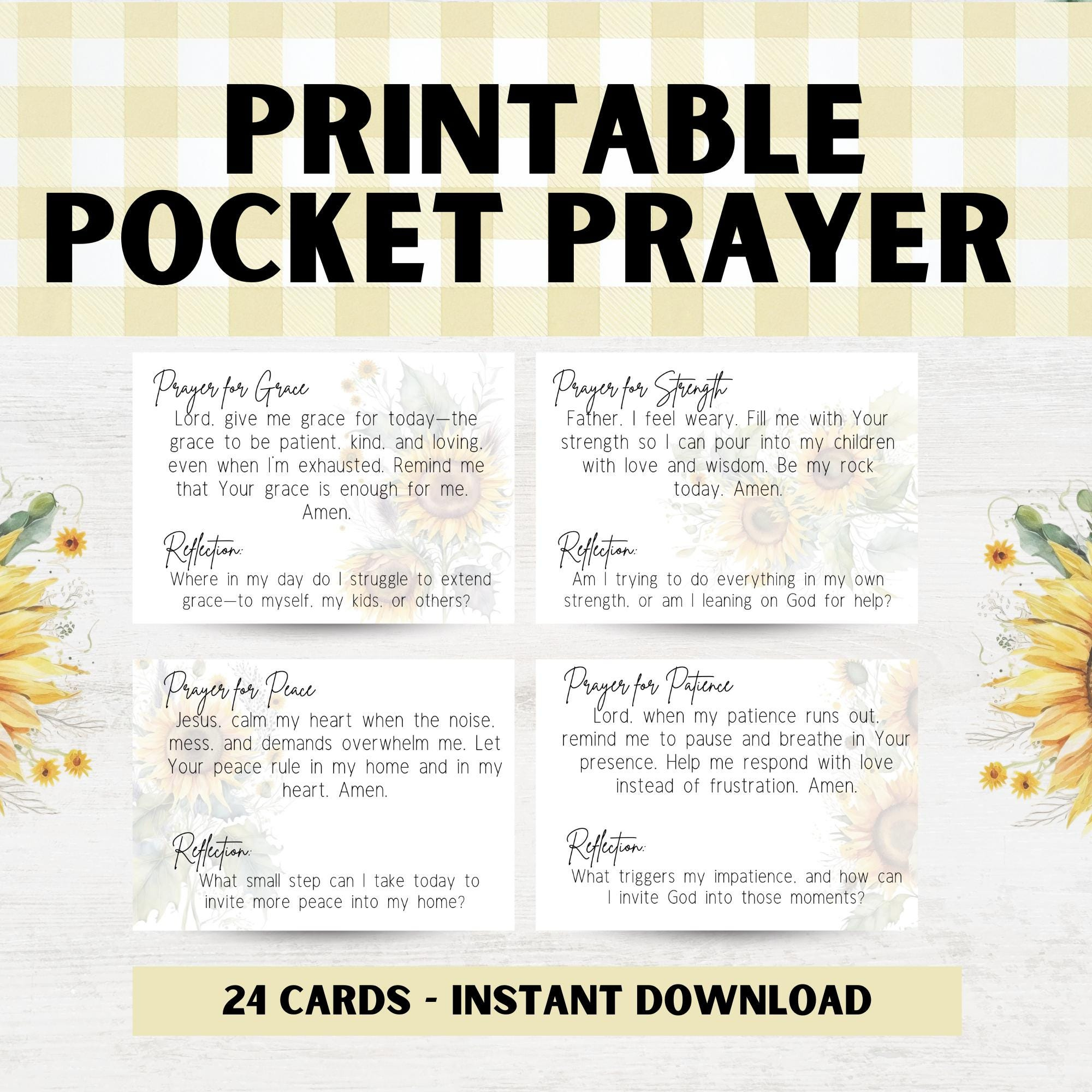 Pocket Prayer Cards Printable: Christian Scripture Cards (Digital with regard to Free Printable Pocket Prayer