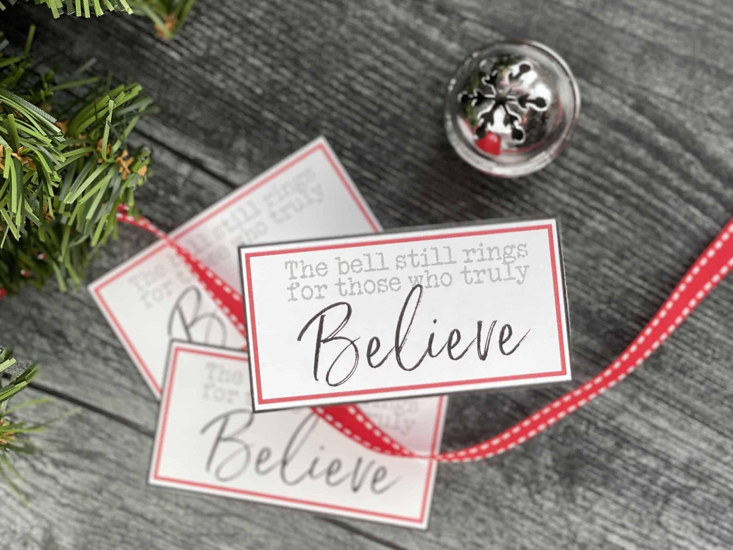 Polar Express Bell Favors With Printable Tags - Mama Cheaps® pertaining to Free Printable Polar Express Bell Tags