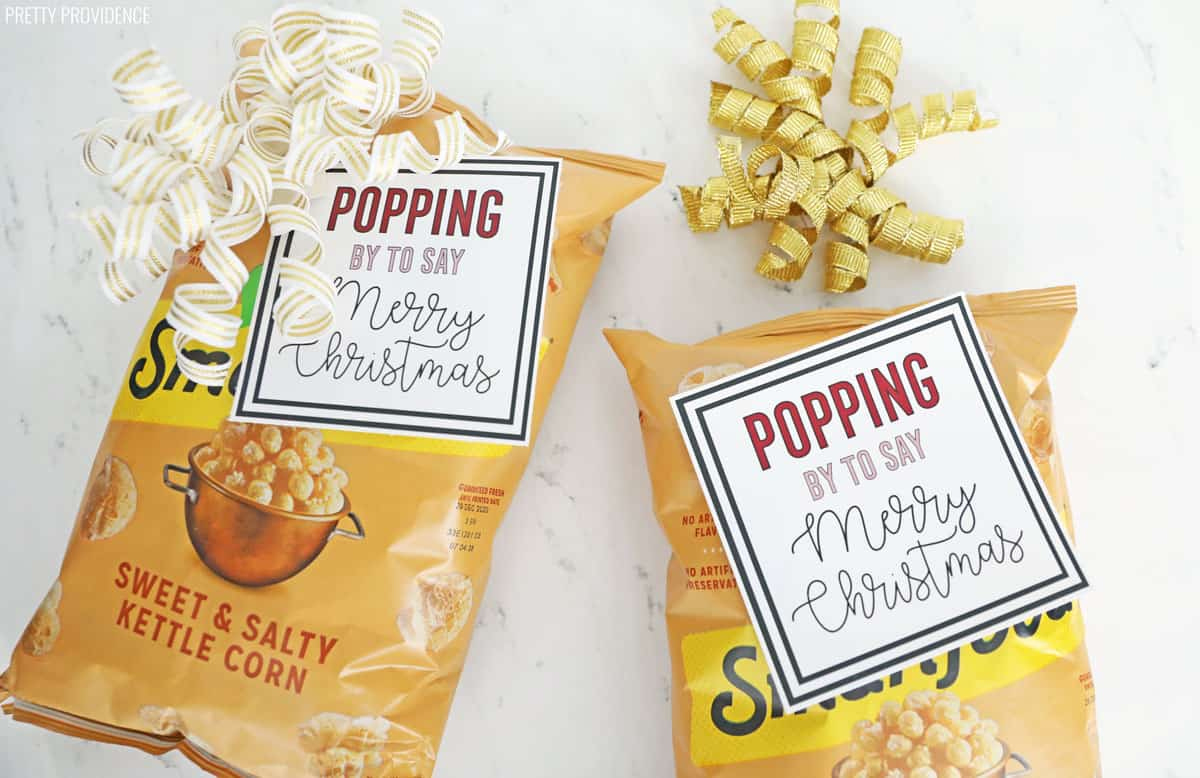 Popcorn Christmas Gift Tags Printable - Pretty Providence intended for Popcorn Gift Tag Free Printable