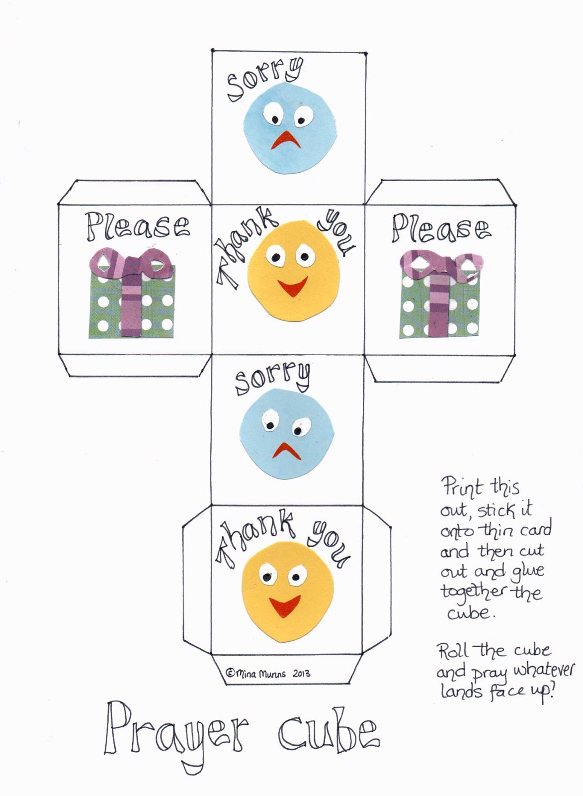 Prayer Cube For 3-5S (Or Any Age!) throughout Prayer Cube Printable Free
